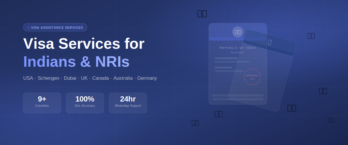Visa services in Bangalore for Indians and NRIs — India Service Desk